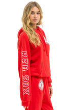 Retro RED SOX RELAXED PULLOVER HOODIE - RED