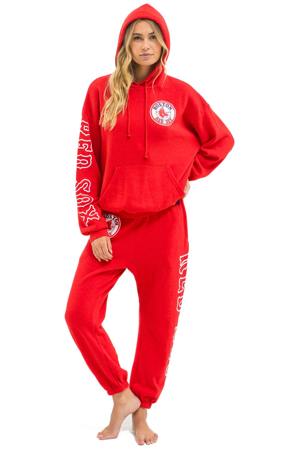 Retro RED SOX UNISEX SWEATPANTS - RED