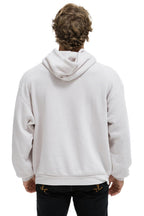 Retro WAVE STRIPE 4 PULLOVER HOODIE RELAXED - DOVE CHARCOAL