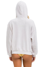 Retro WAVE STRIPE 4 PULLOVER HOODIE RELAXED - DOVE CHARCOAL