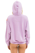 Retro WAVE STRIPE 4 PULLOVER HOODIE RELAXED - MAUVE MAGENTA ORANGE
