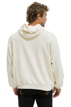 Retro WAVE STRIPE 4 PULLOVER HOODIE RELAXED - VINTAGE WHITE VINTAGE WHITE
