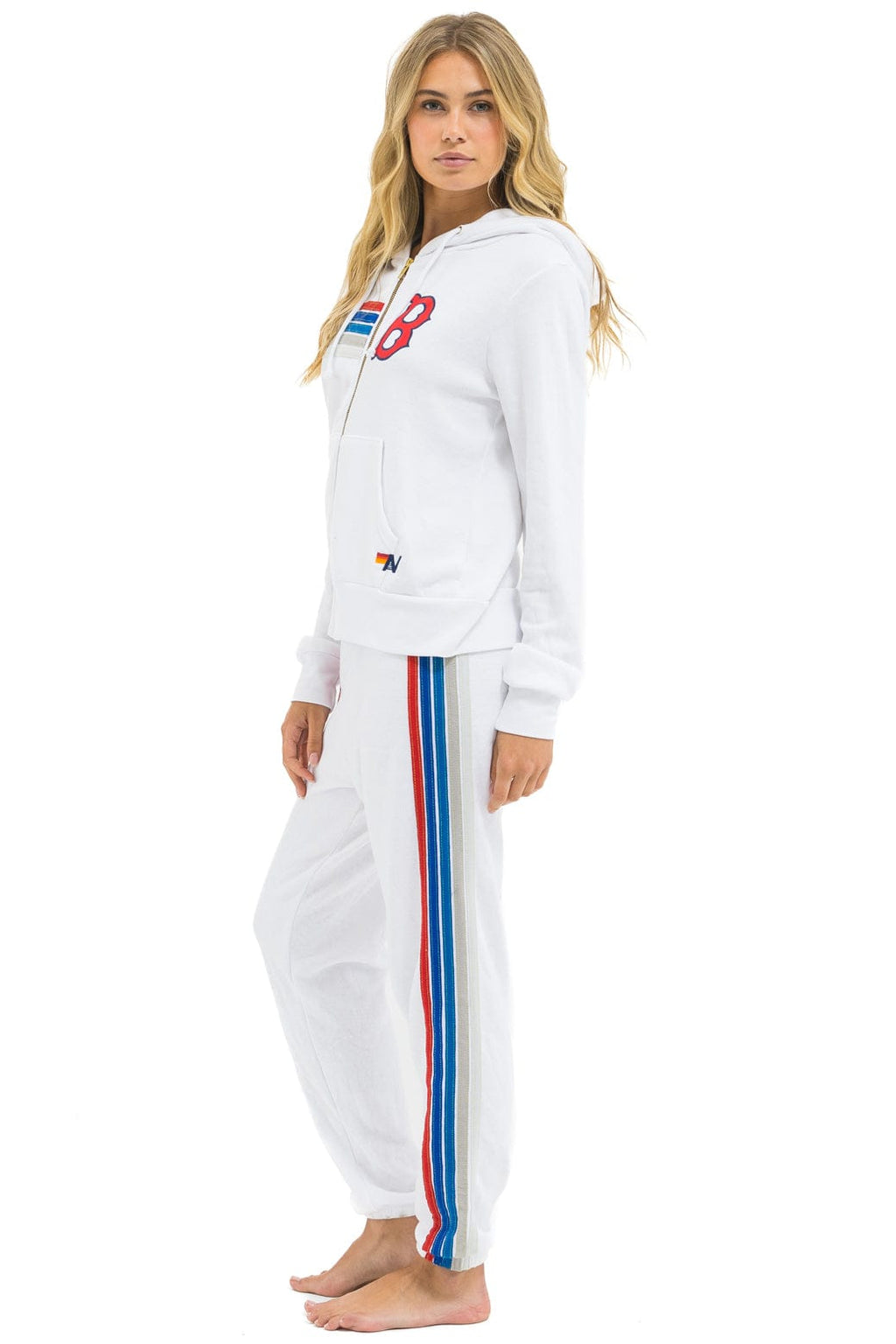 Retro BOSTON RED SOX 5 STRIPE SWEATPANTS - WHITE USA