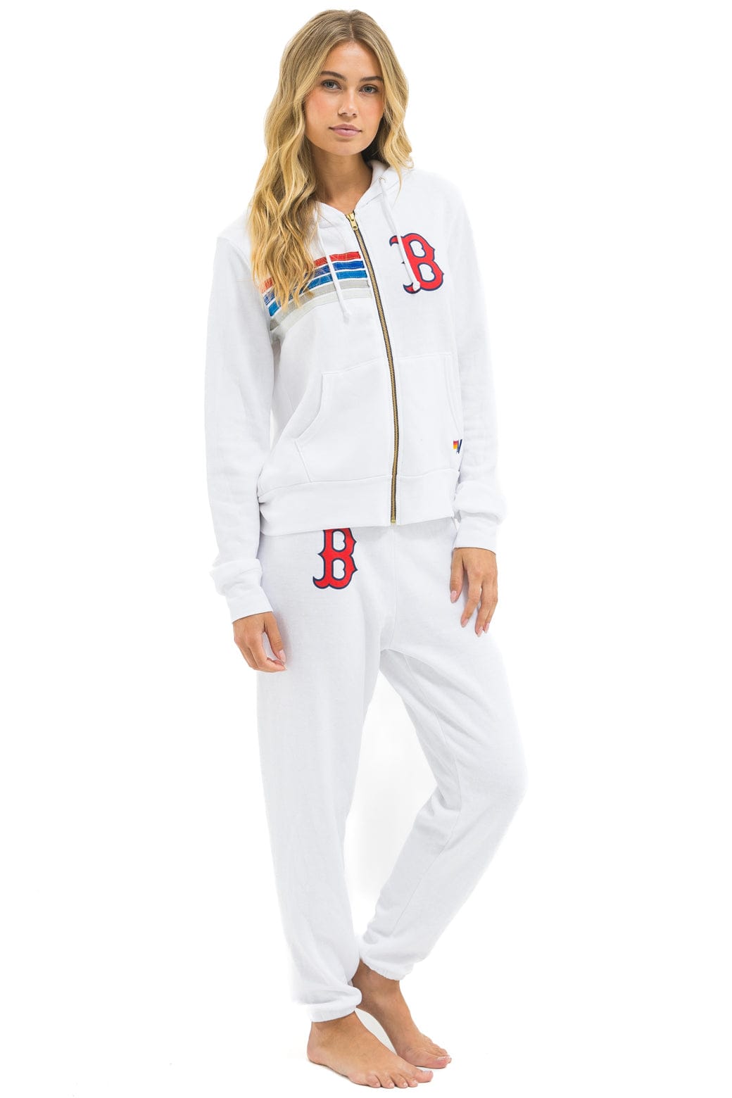 Retro BOSTON RED SOX 5 STRIPE SWEATPANTS - WHITE USA
