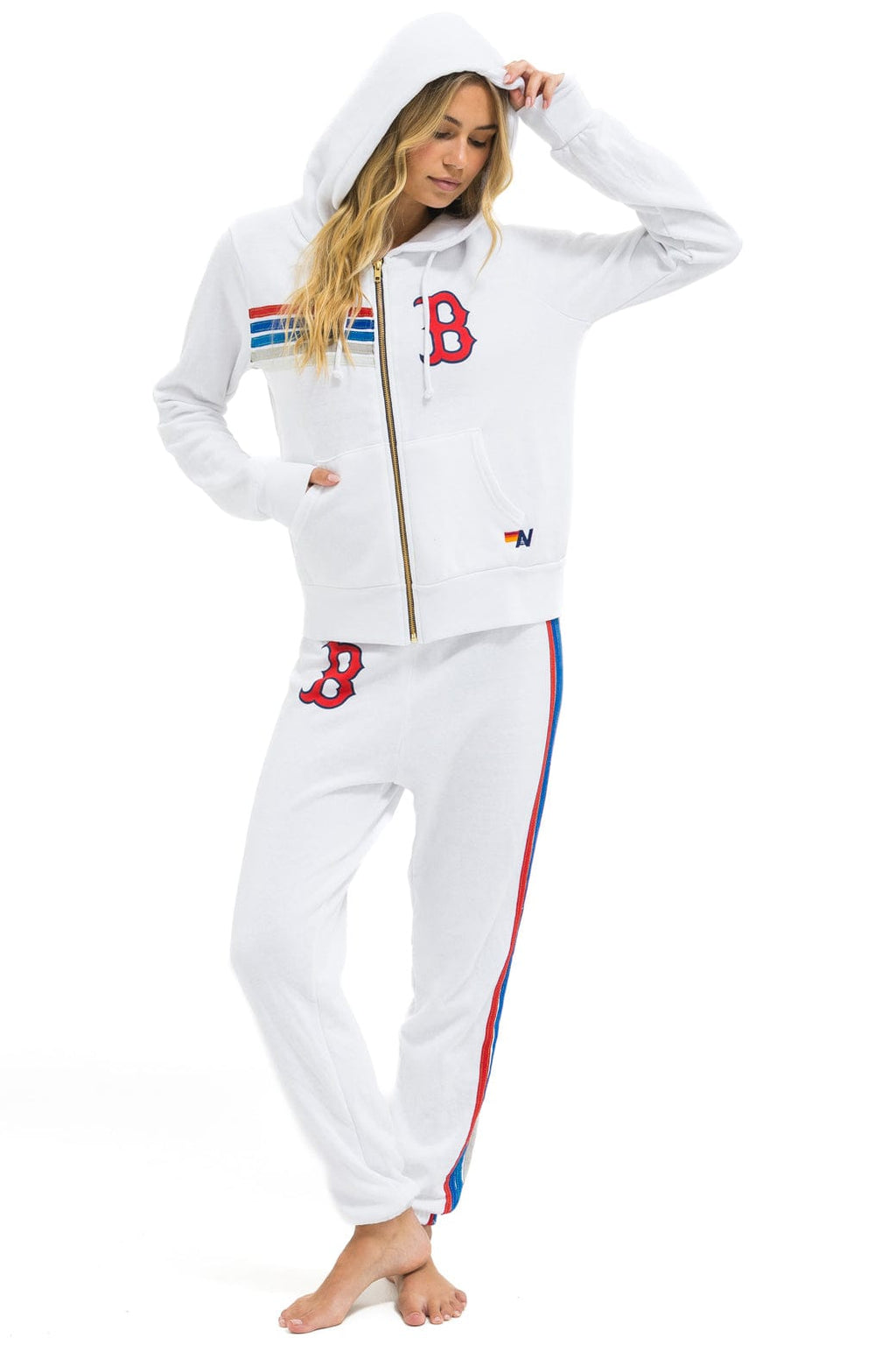 Retro BOSTON RED SOX 5 STRIPE SWEATPANTS - WHITE USA