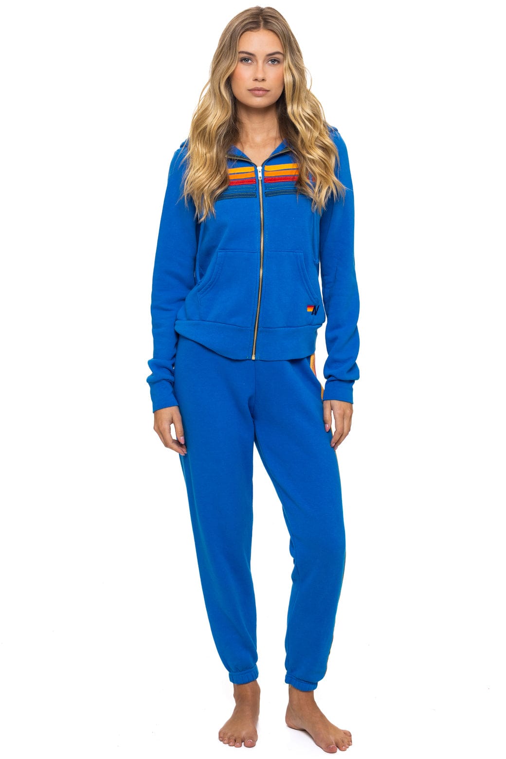 Retro 5 STRIPE HOODIE - ADVENTURE BLUE