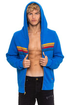 Retro 5 STRIPE HOODIE - ADVENTURE BLUE