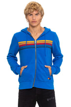 Retro 5 STRIPE HOODIE - ADVENTURE BLUE