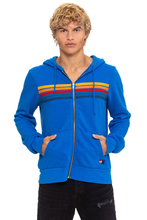 Retro 5 STRIPE HOODIE - ADVENTURE BLUE
