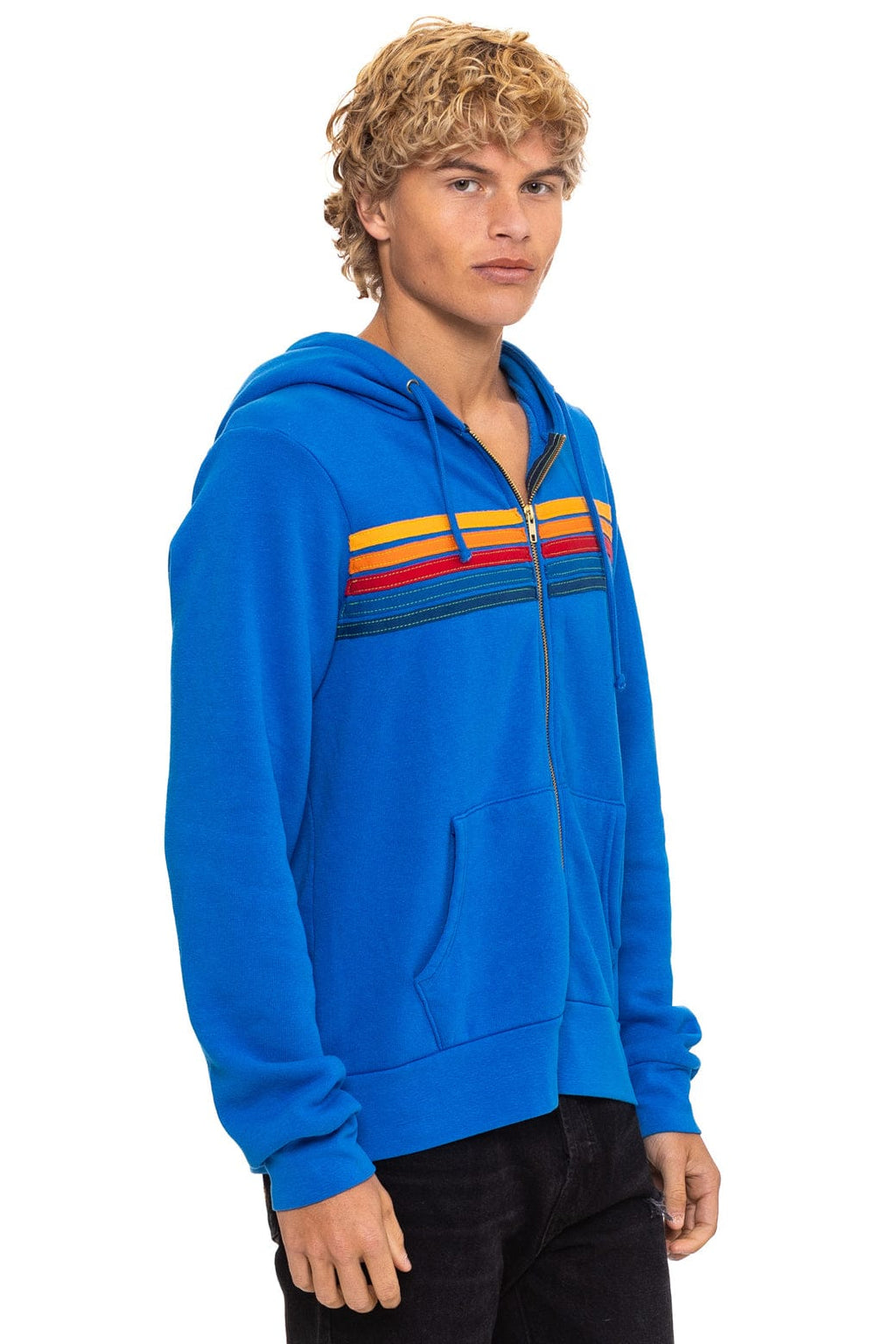 Retro 5 STRIPE HOODIE - ADVENTURE BLUE