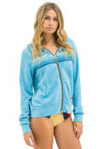 Retro 5 STRIPE HOODIE - AQUA AQUA