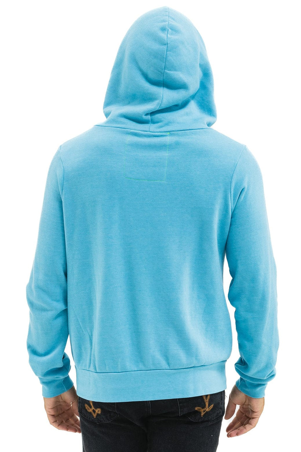 Retro 5 STRIPE HOODIE - AQUA WHITE NEON