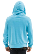 Retro 5 STRIPE HOODIE - AQUA WHITE NEON