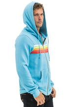 Retro 5 STRIPE HOODIE - AQUA WHITE NEON