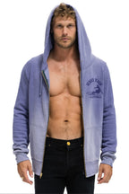 Retro VENICE SURFER ZIP HOODIE - FADED GRAPE