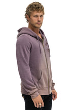 Retro VENICE SURFER ZIP HOODIE - FADED MOCHA