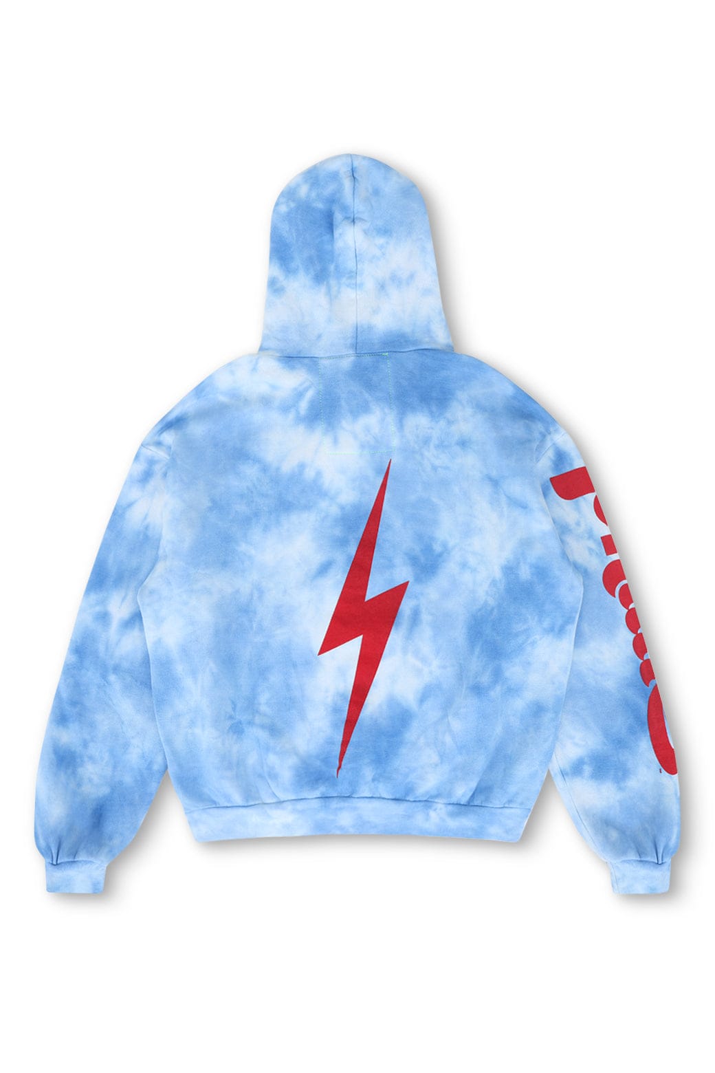 Retro PHILLIES HAND DYED RELAXED PULLOVER HOODIE - TIE DYE BLUE