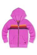 Retro KIDS 5 STRIPE HOODIE - NEON PURPLE