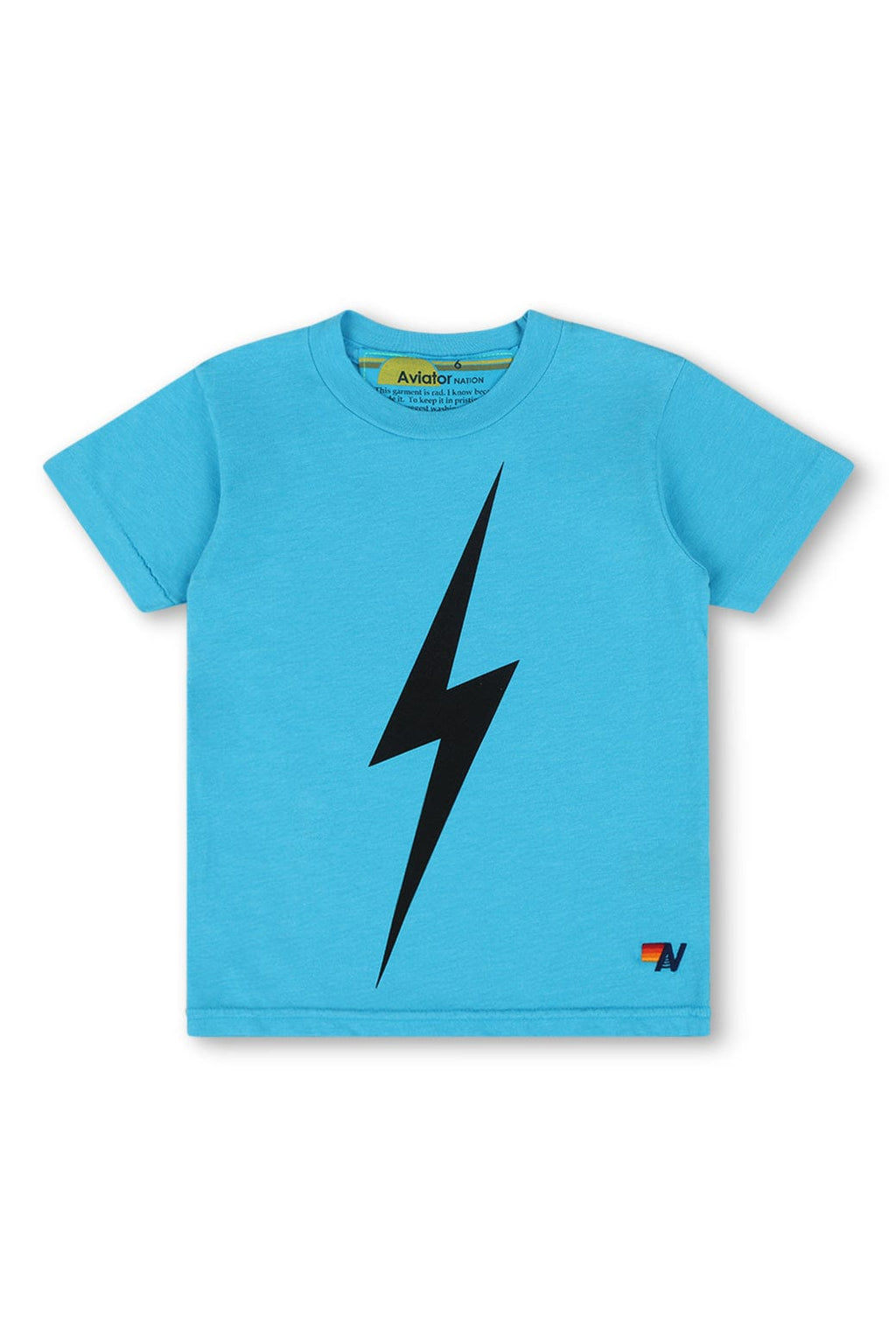 Retro KIDS BOLT TEE - NEON BLUE