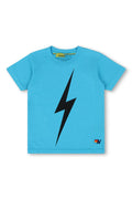 Retro KIDS BOLT TEE - NEON BLUE