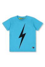 Retro KIDS BOLT TEE - NEON BLUE