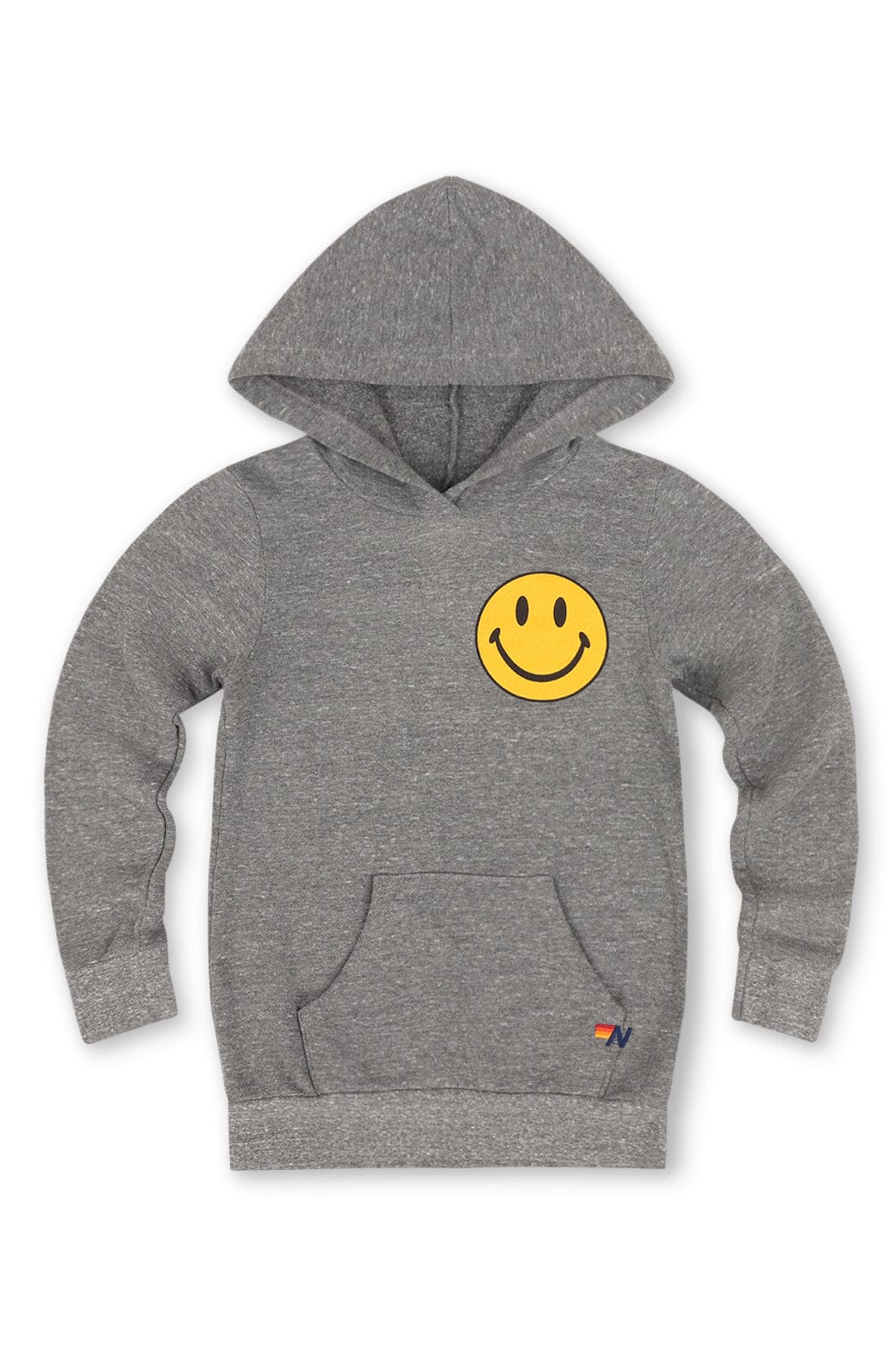 Retro KIDS SMILEY 2 PULLOVER HOODIE - HEATHER GREY