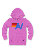 Retro KIDS LOGO PULLOVER HOODIE - NEON PURPLE