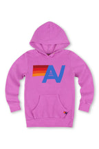 Retro KIDS LOGO PULLOVER HOODIE - NEON PURPLE
