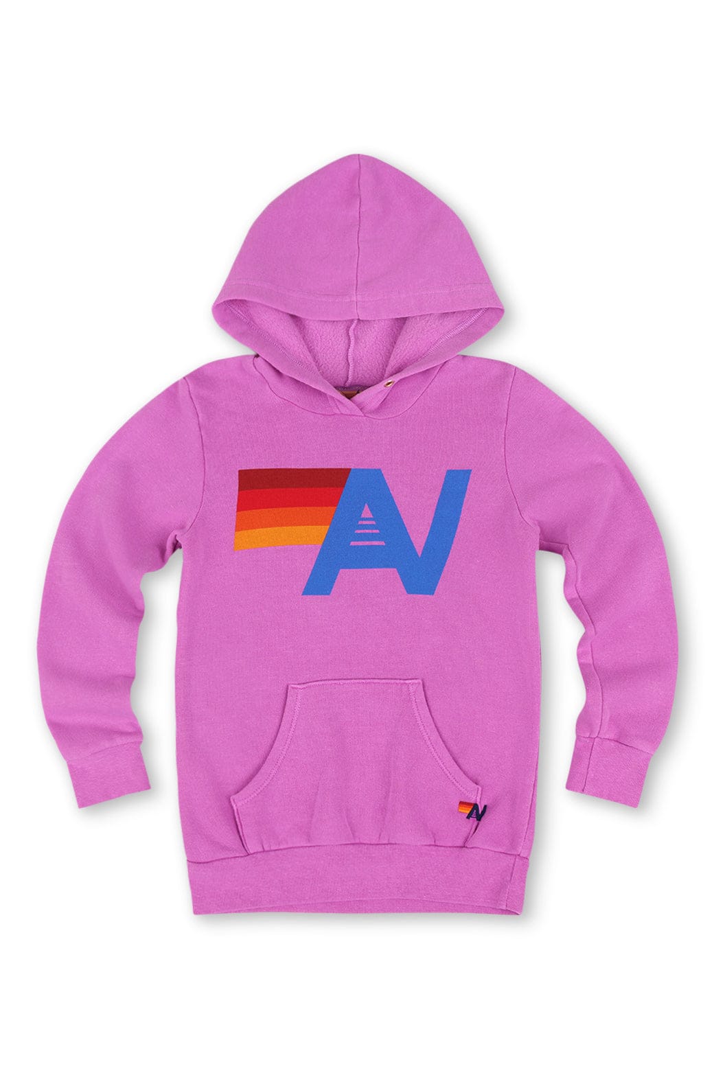 Retro KIDS LOGO PULLOVER HOODIE - NEON PURPLE