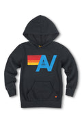 Retro KIDS LOGO PULLOVER HOODIE - CHARCOAL