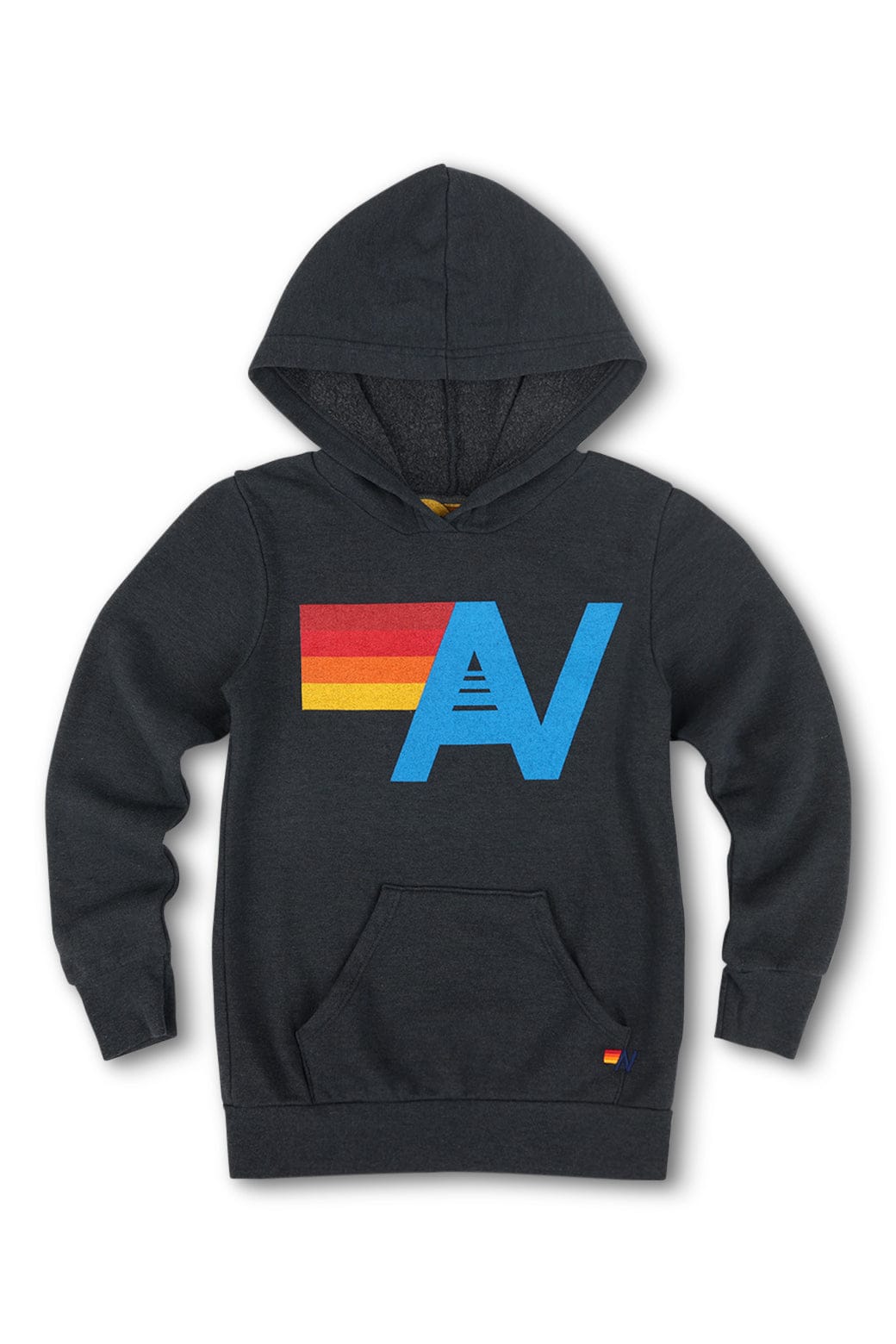 Retro KIDS LOGO PULLOVER HOODIE - CHARCOAL