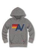 Retro KIDS LOGO PULLOVER HOODIE - HEATHER GREY