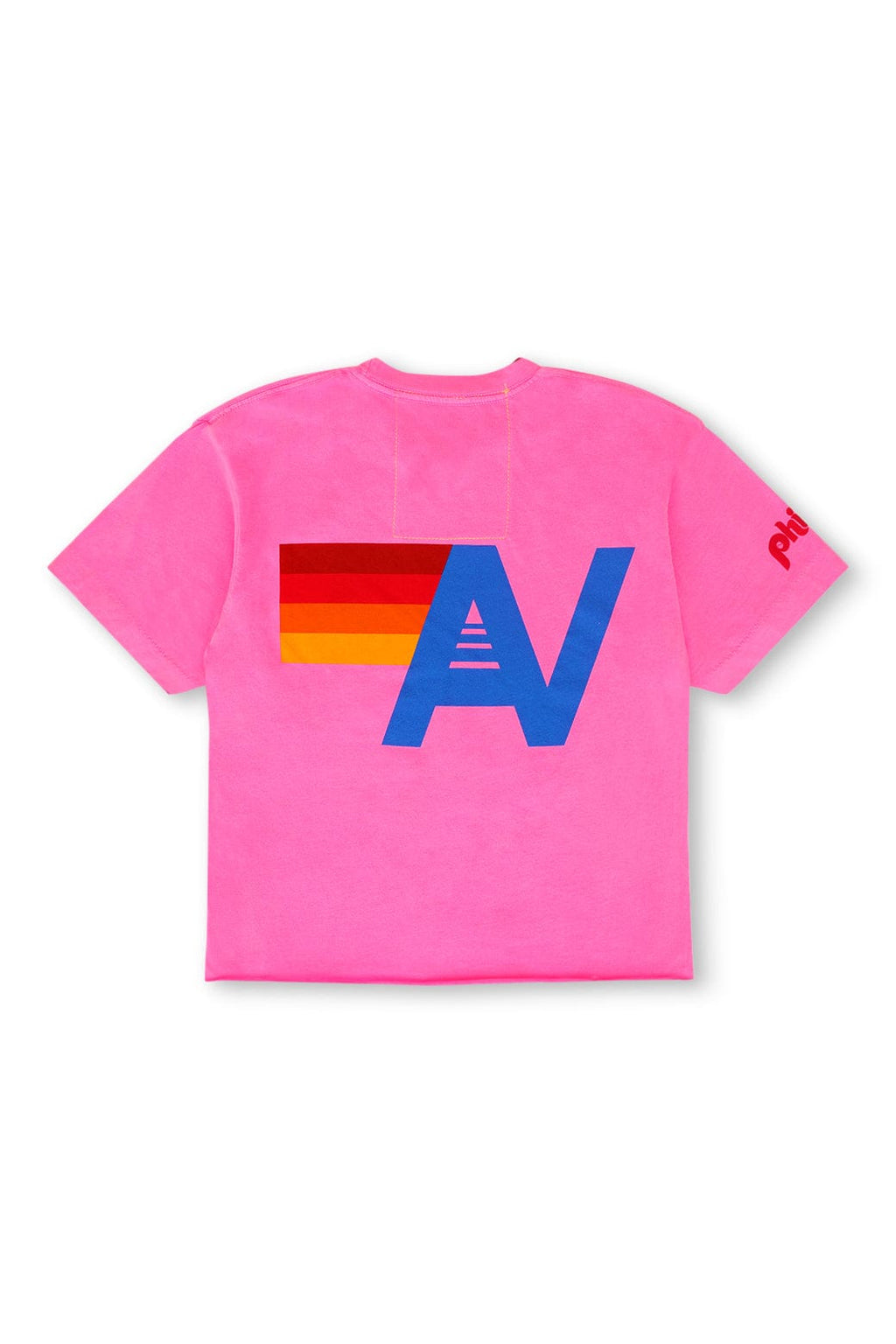Retro PHILLIES AVIATOR NATION BOYFRIEND TEE - NEON PINK