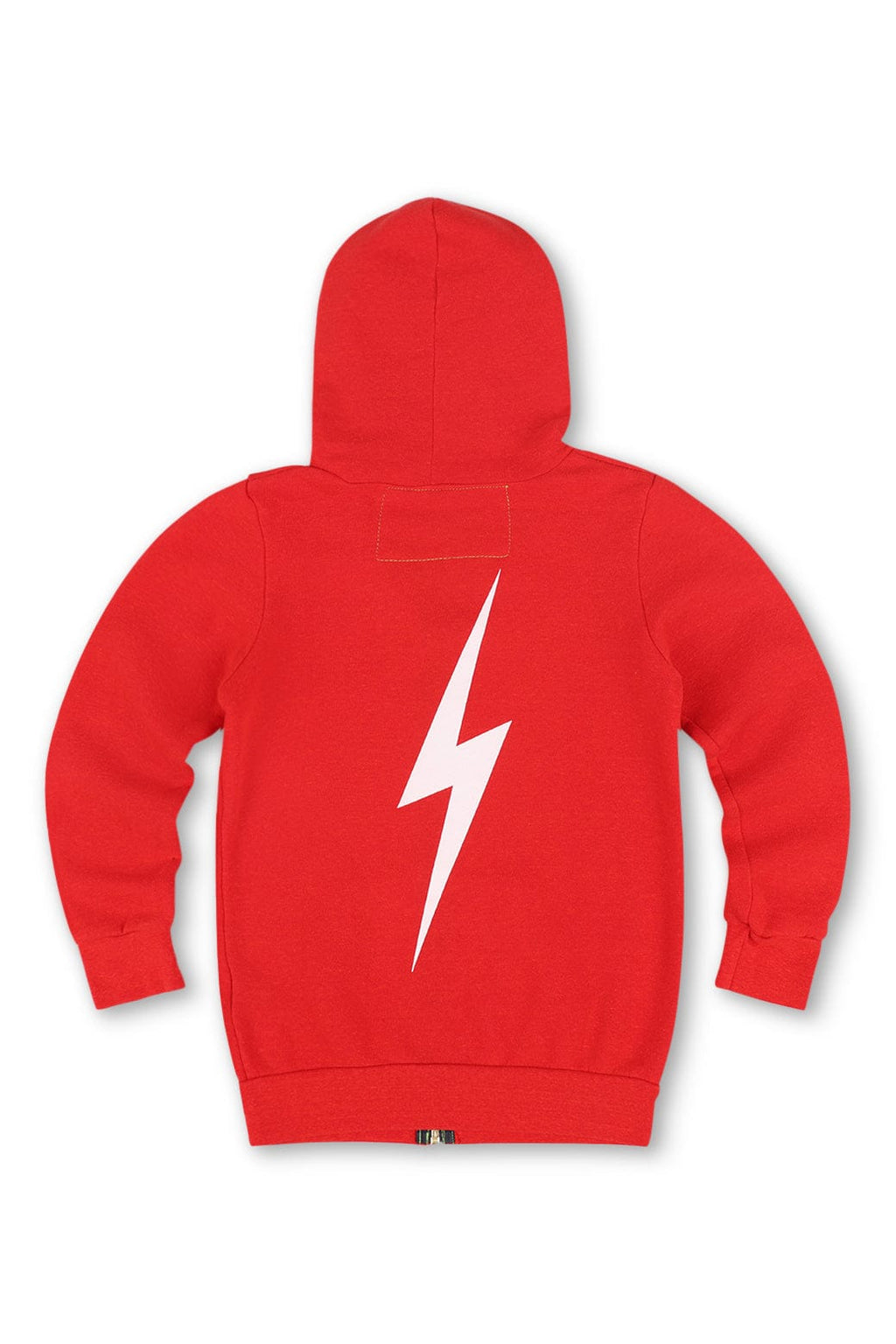 Retro KIDS BOLT PRINT ZIP HOODIE - RED