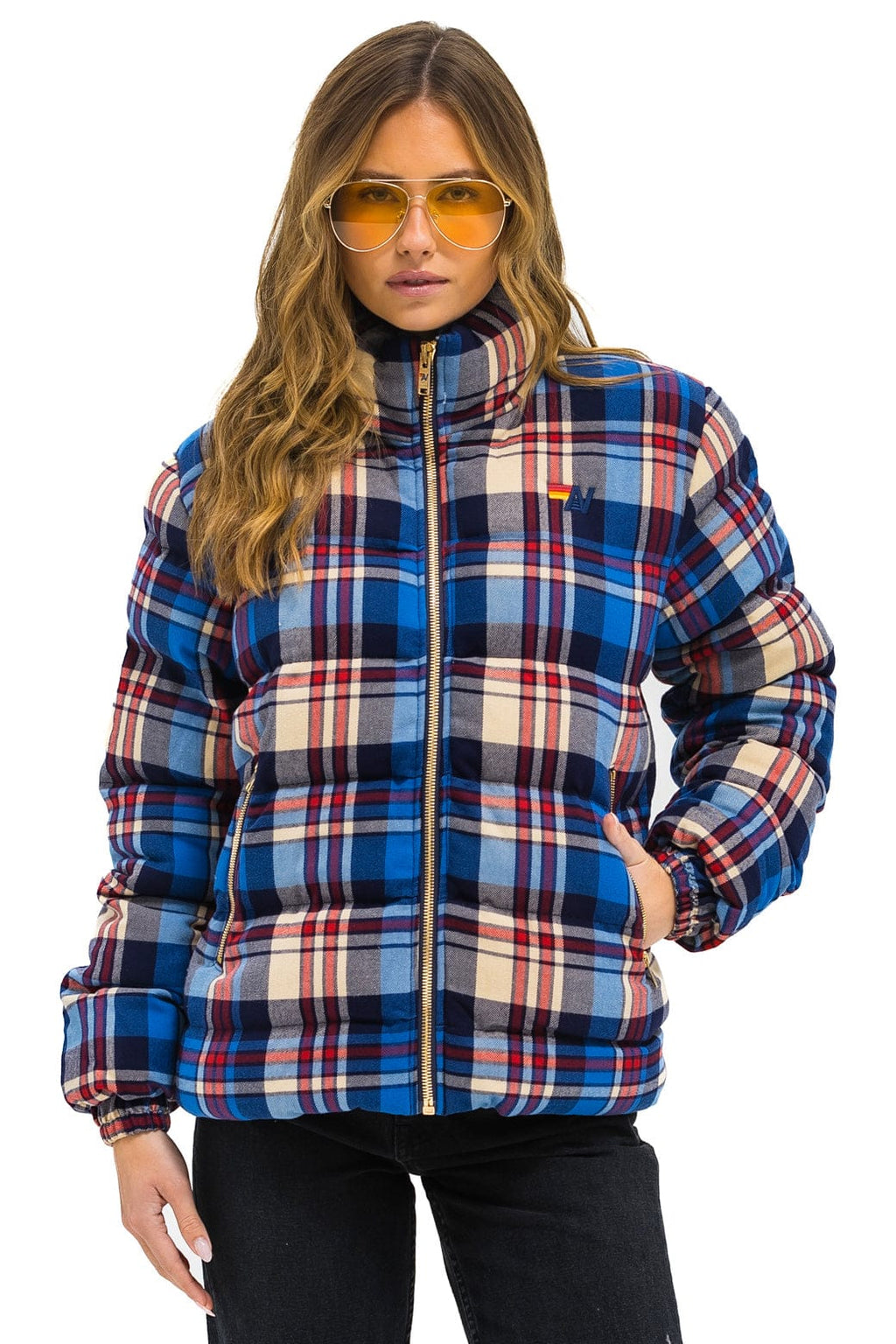 Retro UNISEX PLAID TRAVELER JACKET - PATRIOT PLAID