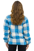 Retro UNISEX PLAID TRAVELER JACKET - SKY PLAID