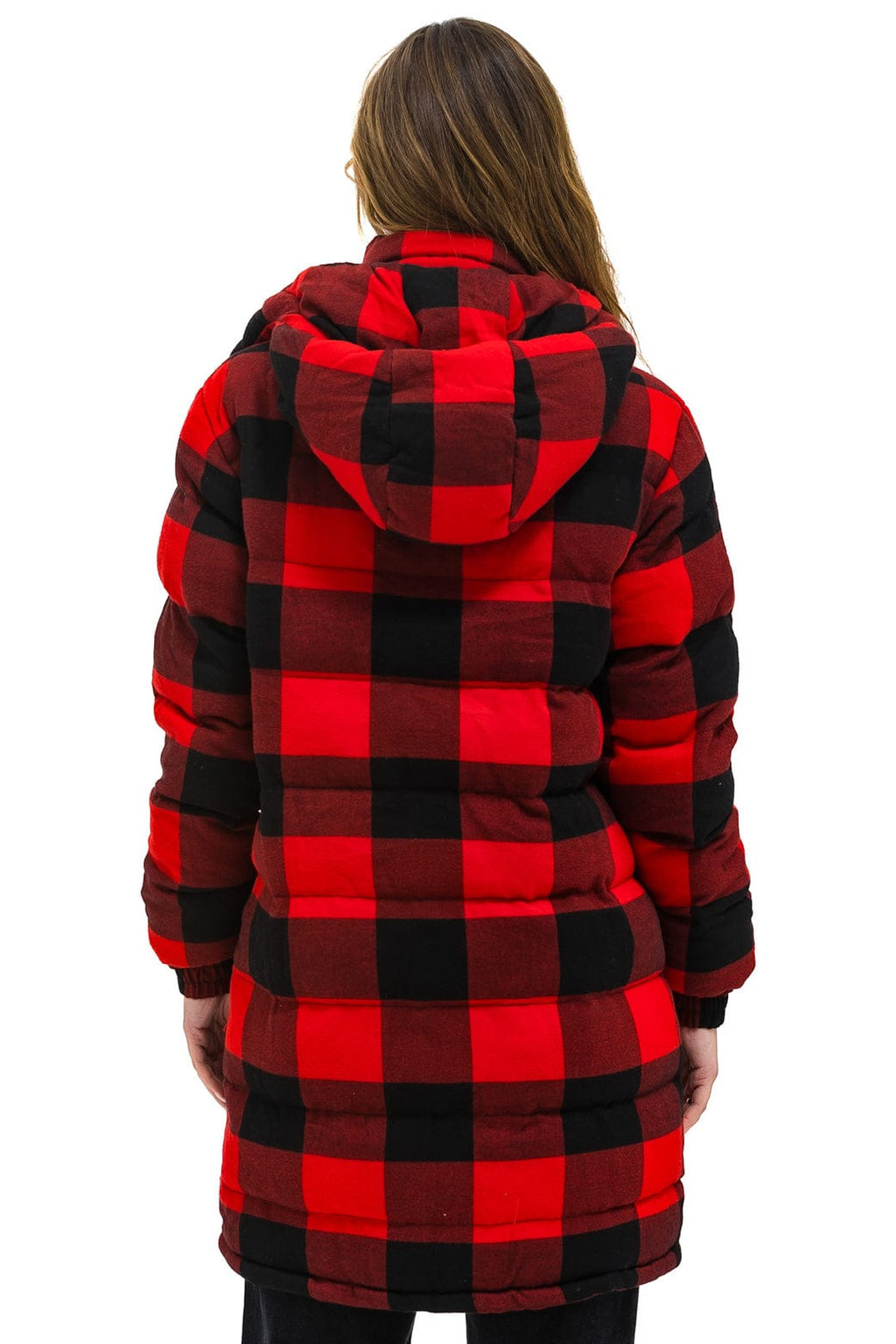 Retro PLAID UNISEX LONG TREKKER JACKET - BUFFALO PLAID