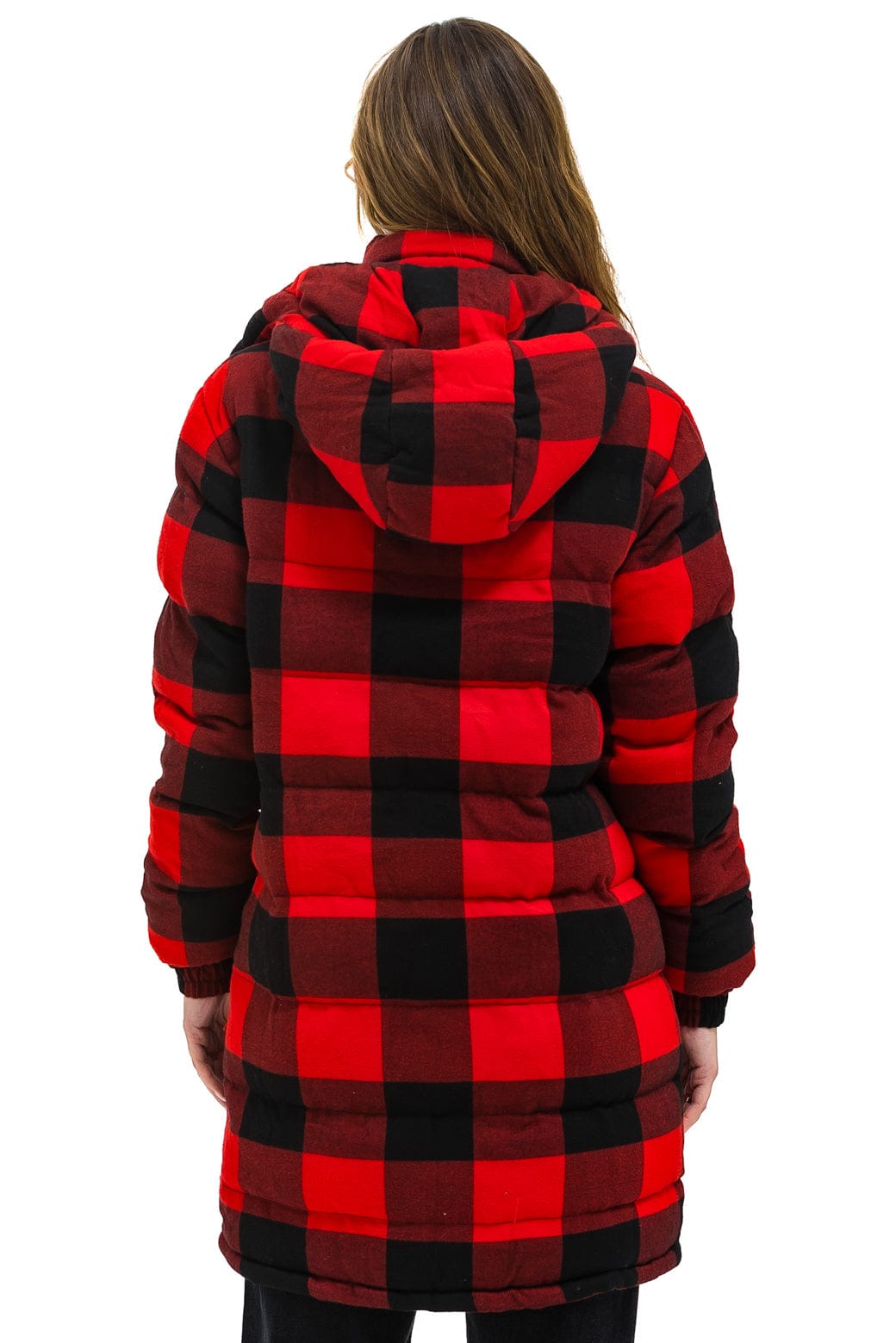 Retro PLAID UNISEX LONG TREKKER JACKET - BUFFALO PLAID