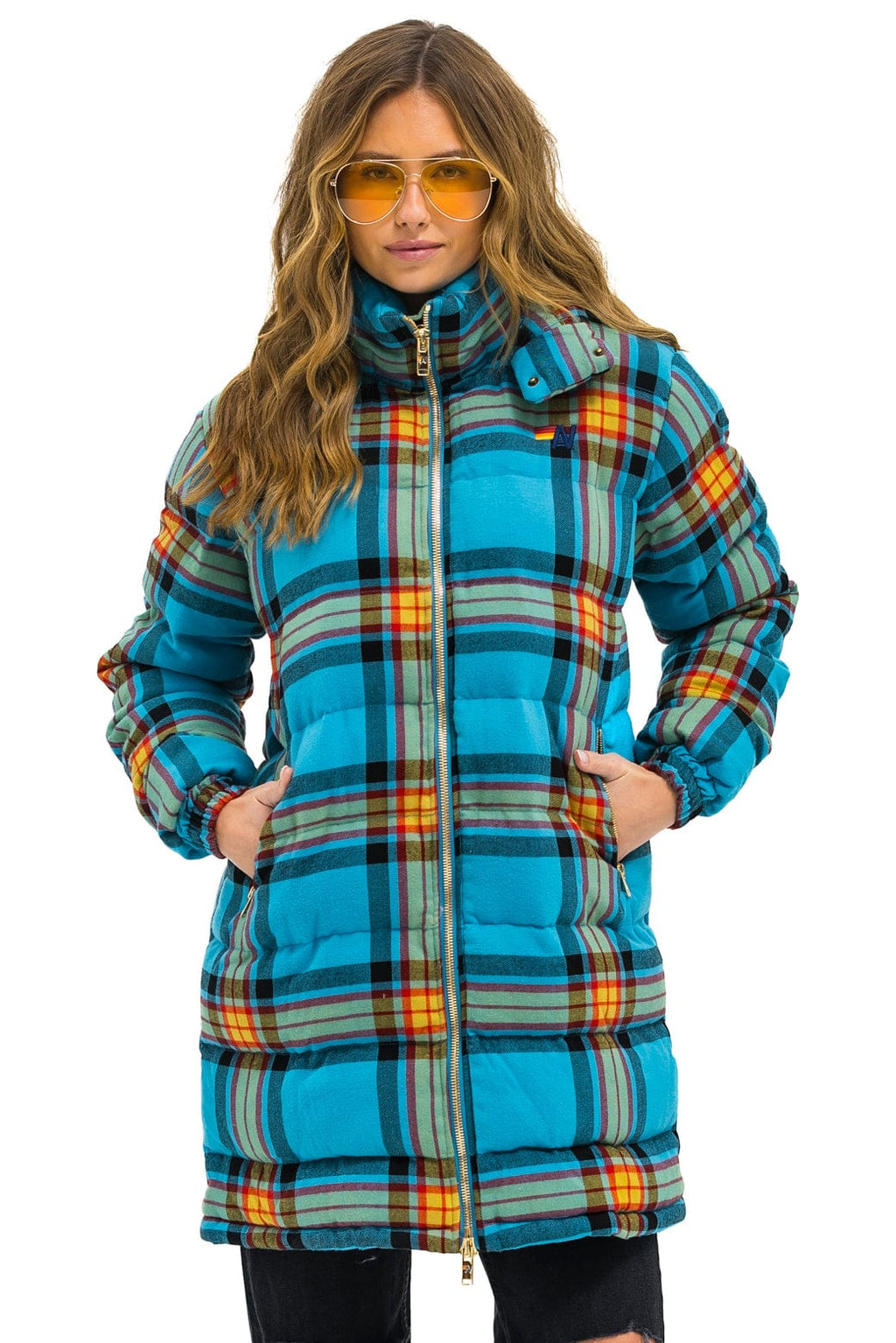Retro PLAID UNISEX LONG TREKKER JACKET - JACKSON PLAID