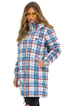 Retro PLAID UNISEX LONG TREKKER JACKET - MONTAUK PLAID
