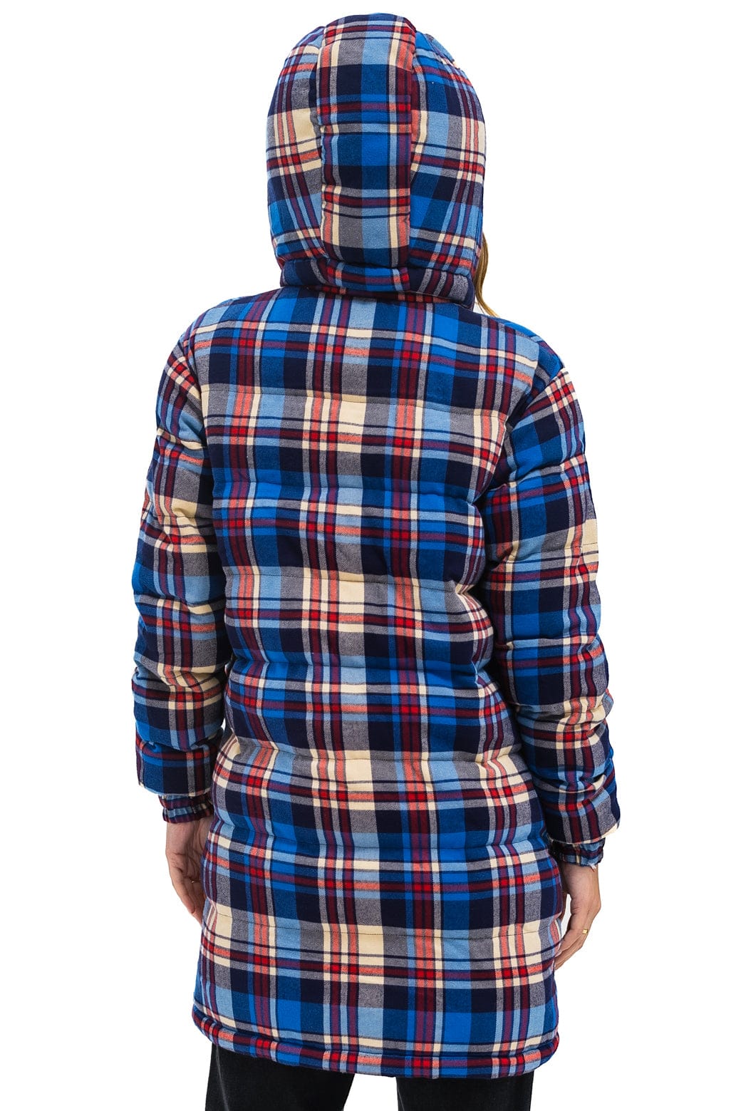 Retro PLAID UNISEX LONG TREKKER JACKET - PATRIOT PLAID