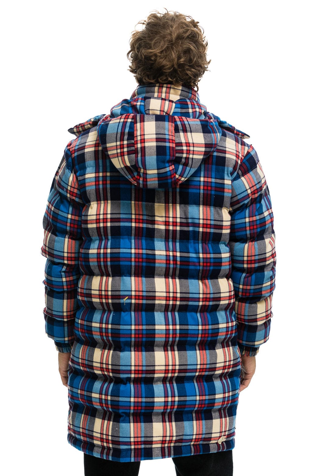 Retro PLAID UNISEX LONG TREKKER JACKET - PATRIOT PLAID