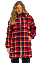 Retro PLAID UNISEX LONG TREKKER JACKET - RUGBY PLAID