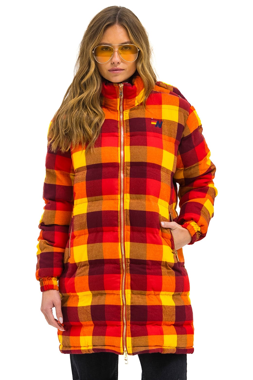 Retro PLAID UNISEX LONG TREKKER JACKET - SURFY PLAID