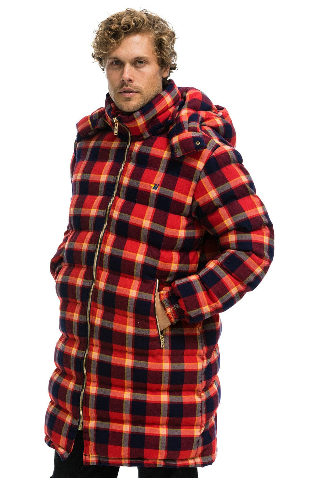 Retro PLAID UNISEX LONG TREKKER JACKET - RUGBY PLAID