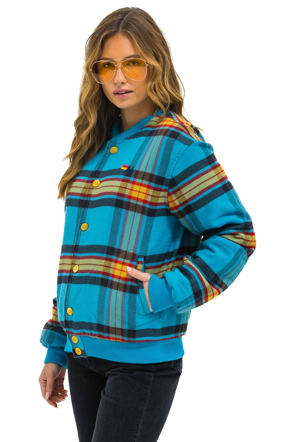 Retro PLAID UNISEX VARSITY JACKET - JACKSON PLAID