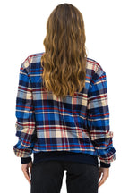 Retro PLAID UNISEX VARSITY JACKET - PATRIOT PLAID