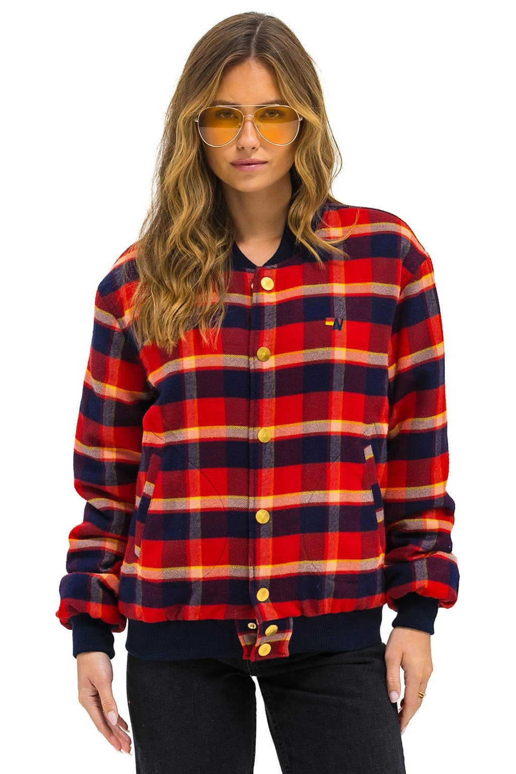 Retro PLAID UNISEX VARSITY JACKET - RUGBY PLAID