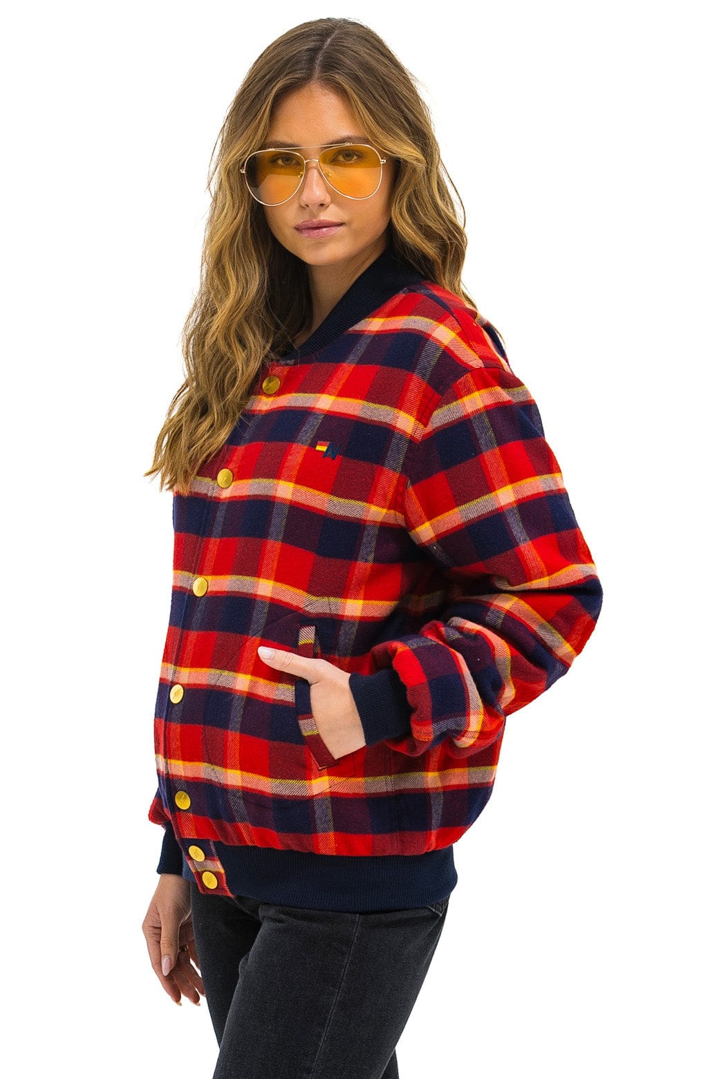Retro PLAID UNISEX VARSITY JACKET - RUGBY PLAID
