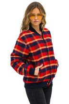 Retro PLAID UNISEX VARSITY JACKET - RUGBY PLAID